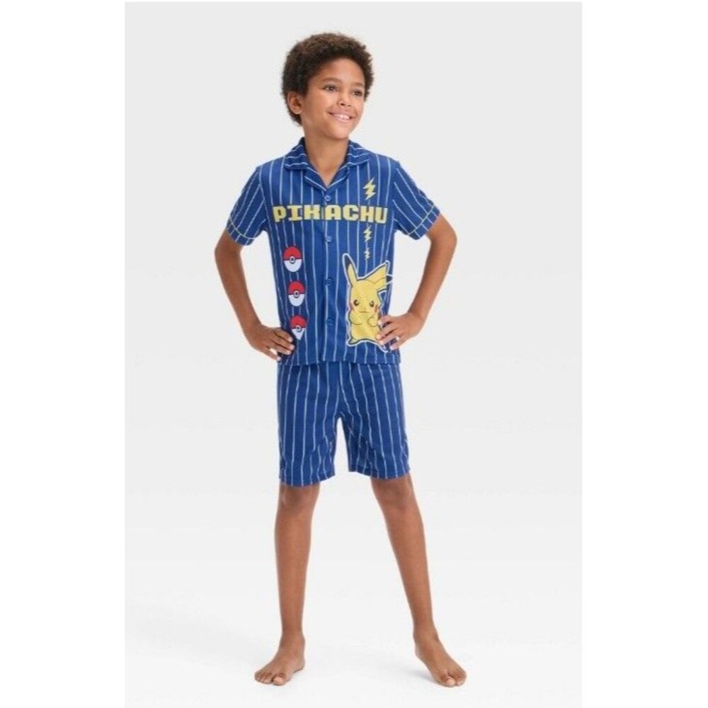 NEW! Boys 2 Piece Pokémon Pikachu Pajama Set, Size Small 6/7